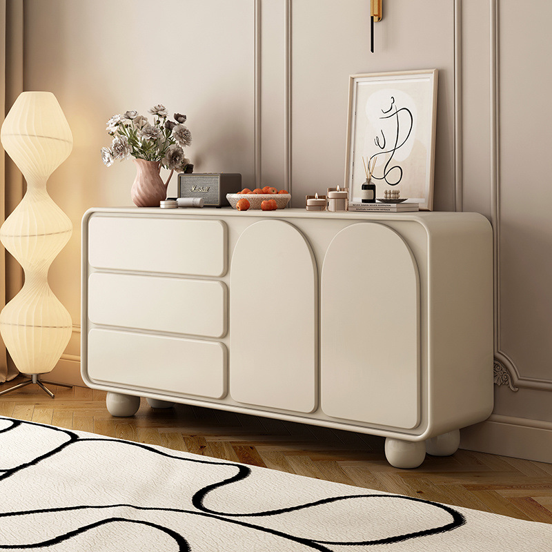 [크림화이트] 원목 + 피아노페인트 1.2m장