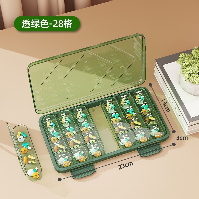 ポータブル薬ディバイダー、旅行用薬箱、薬調剤箱、分割収納ボックス、マルチグリッド薬収納ボックス、クロスボーダー薬箱|undefined