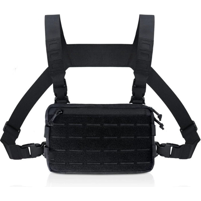 Amazon Cross-Border Tactical Chest Bag Outdoor Hunting Vest Laser-Cut Sports Cycling Vest Multifunctional Chest Bag