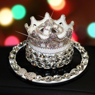 Diamond Crown Car Perfume Holder Car Ornaments Girls Gifts Car Interior Decorations Car Aromatherapy Fresh and Long-Lasting