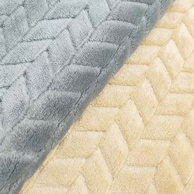 メーカー現物片面両面フランネル麦穂ジャカード綿布家庭服玩具ペット用品生地|undefined