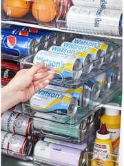 冰箱飲料收納盒神器啤酒可樂易拉罐雙層滾動抽屜式廚房整理分裝盒