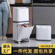 Kitchen Double-layer Sorting Trash Bin Press-type Plastic Large Trash Bin with Lid Household Square Plastic Bucket