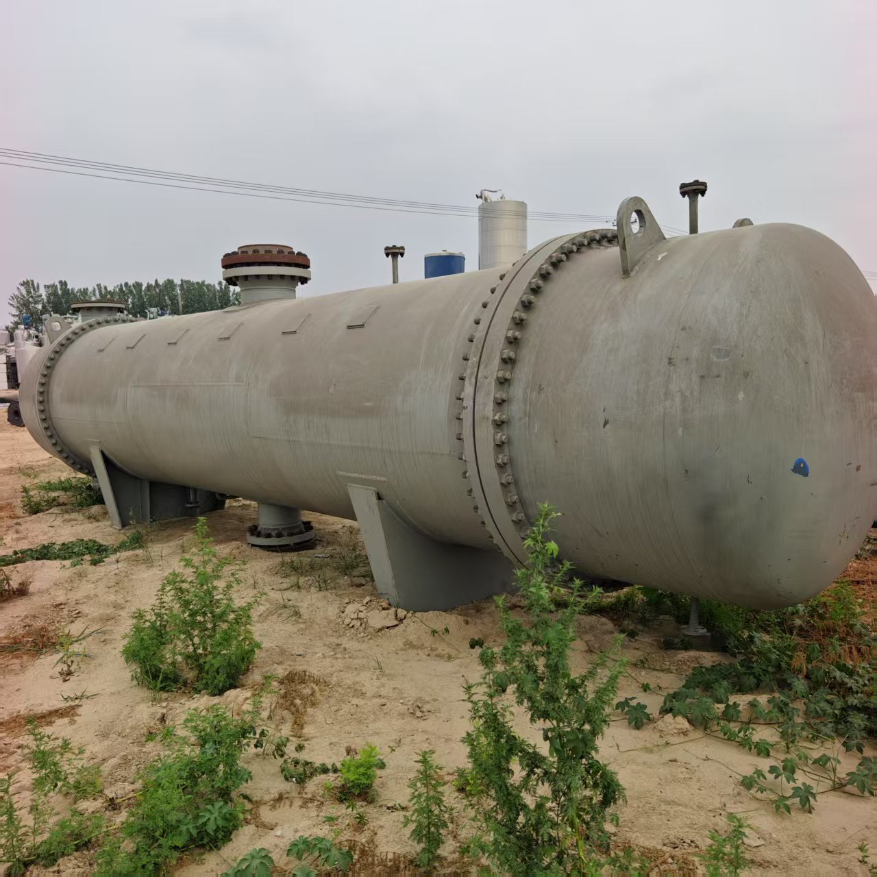 二手750平方列管式换热器 不锈钢列管冷凝器 工业蒸汽加热交换器