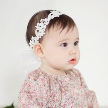 White children's headband girl's