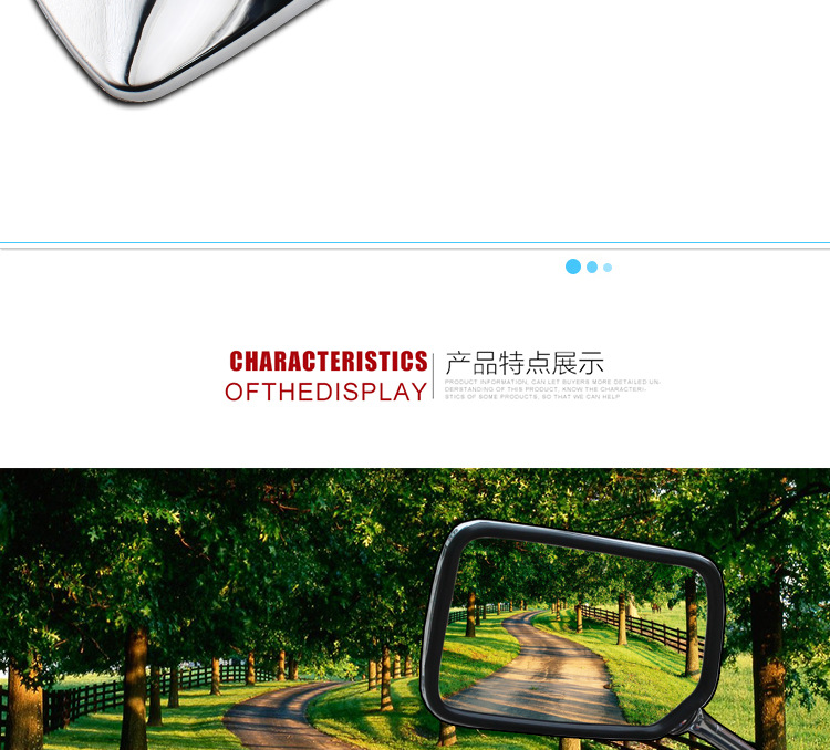 Motorcycle Rearview Mirror 10mm Modified Reflector Suitable for Big Turtle King Electric Vehicle Reversing Mirror Prince Convex Mirror