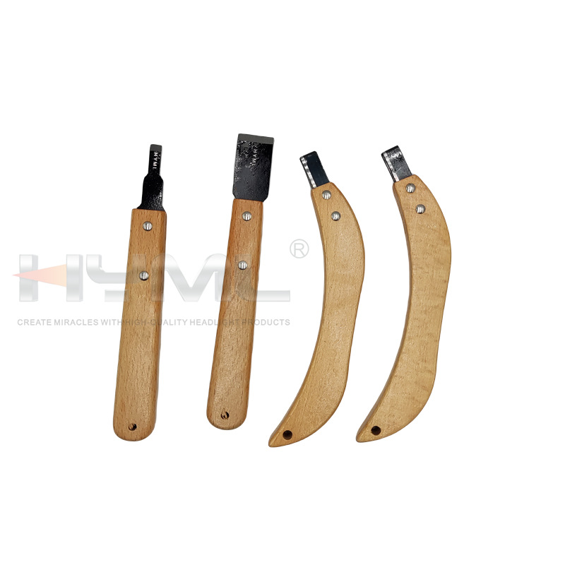 [Ventas directas de fábrica] Montaje de faros de coche Lámpara de desmontaje actualización mango de madera cuchillo de limpieza cuchillo de palanca raspador hoja de pegamento frío