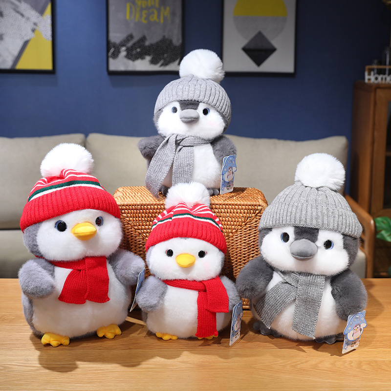 Harbin pingüino juguetes de peluche invierno muñecas muñecas muñecas de nieve muñecas de navidad muñecas de nieve pingüino de nieve