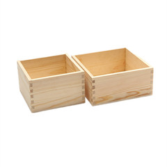 松木無蓋正方形實木桌面化妝品收納整理木盒雜物整理木箱定 做木