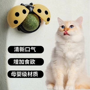 New Seven-Star Ladybug Catnip Ball Toy Funny Cat Stick Decompression Molar Teeth Cleaning Self-Pleasure Cat Toy Factory
