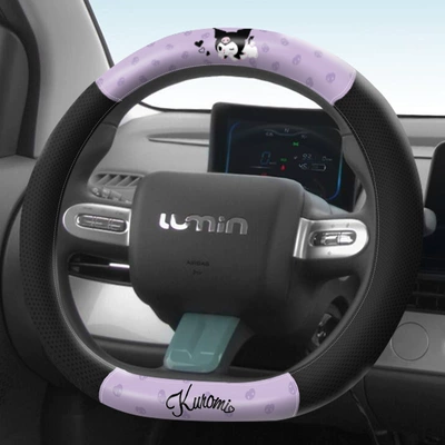 goddess online celebrity cute car — Steering wheel cover - d-shape-magic-black-ku273-1df-38cm