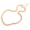 Fashionable accessory, necklace with pigtail, chain for key bag , European style, simple and elegant design, wholesale