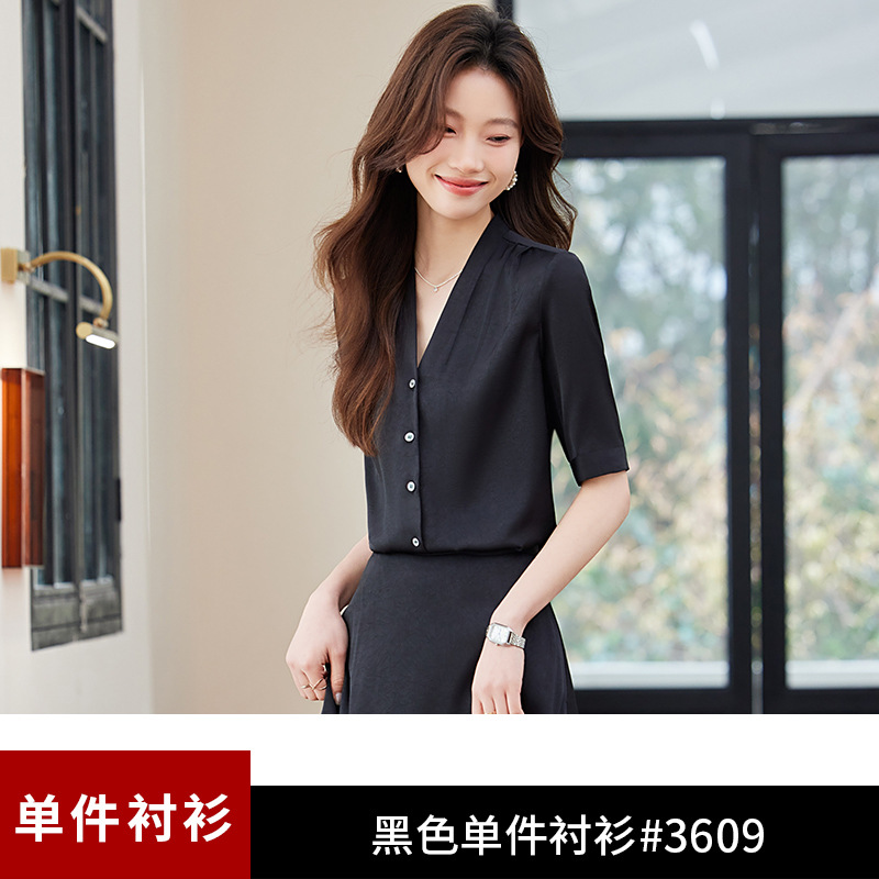 블랙 싱글 셔츠#3609