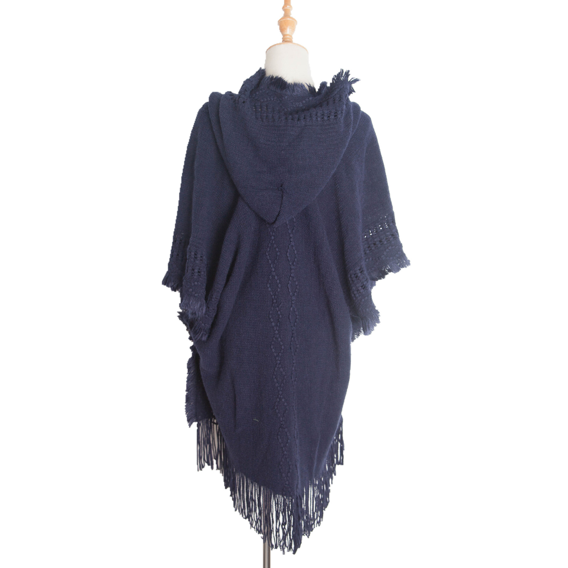 Unisex Cape Spring and winter plus-size knit button-hooded cape cape_voghion.com