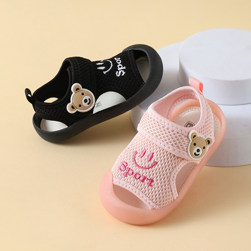 Boys' Baby Sandals Summer New Baotou Magic Patch Baby Girl Toddler Shoes Soft Sole Non-Slip Casual Anti-Shoe