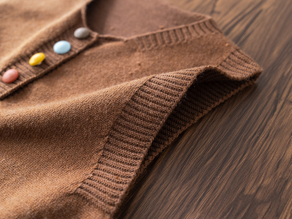 Ensemble trois pièces pour garçon, pull à boutons colorés, nouvelle collection printemps-automne 2025, tenue élégante à manches longues pour bébé_voghion.com