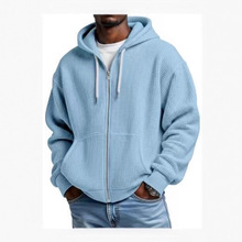 2025跨境爆款秋冬拉链连帽外贸卫衣休闲欧美男式外套