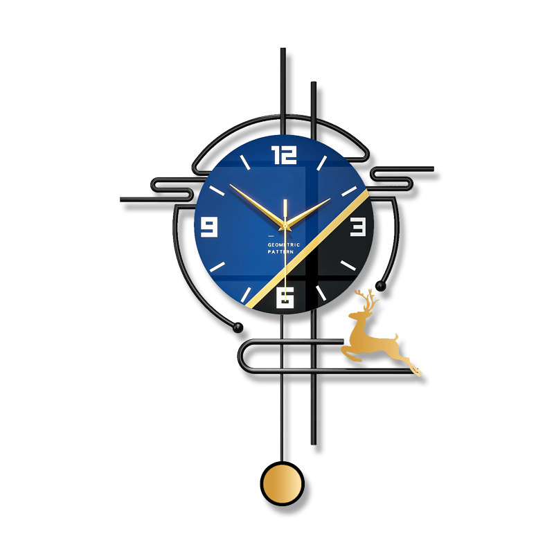 Reloj de pared de lujo Luz de moda sala de estar reloj decorativo montado en la pared del hogar creativo reloj de Amazon productos de venta caliente