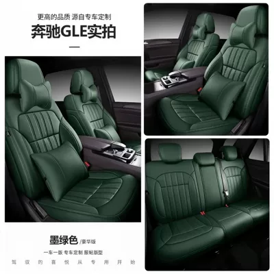 covers with full cushion coverage, Modelə uyğun (Original) oturacaq örtükləri - dark-green-luxury-edition-five-seater-nappa-leather-full-coverage-for-front-and-rear-rows