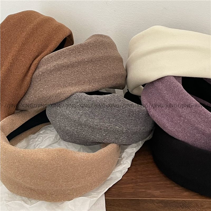 气质轻奢 加宽布艺压发头箍 韩版秋冬出街搭配时尚发卡拍照发箍