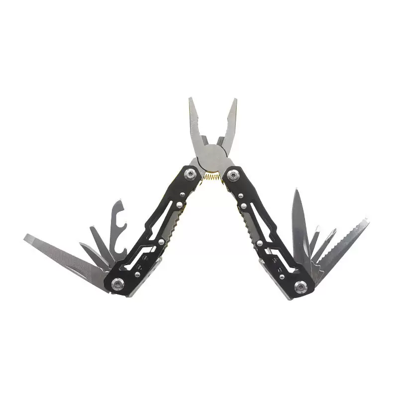 厂家现货热销黑色多功能刀钳手柄带锁 户外应急折叠工具钳
