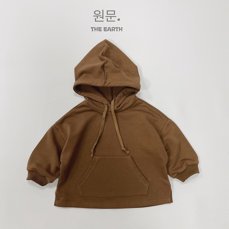 Korean clothing children's versatile autumn new item for boys and girls solid color plug-in pocket casual hooded long_voghion.com