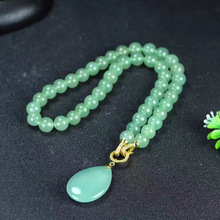 东陵玉毛衣链天山翠配东陵玉葫芦吊坠DIY项链东陵玉玉石项链妈妈