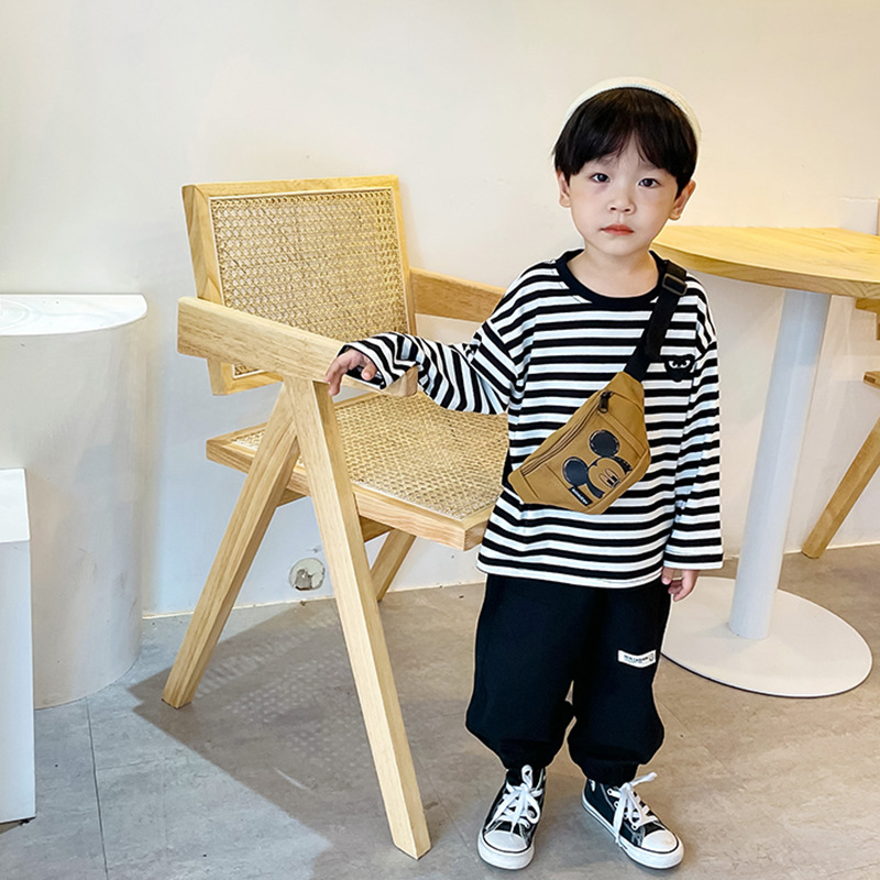 Corea del Sur bolso del pecho de los niños 2024 nuevo lindo impreso moda niños y niñas crossbody pequeña mochila bebé monedero moda