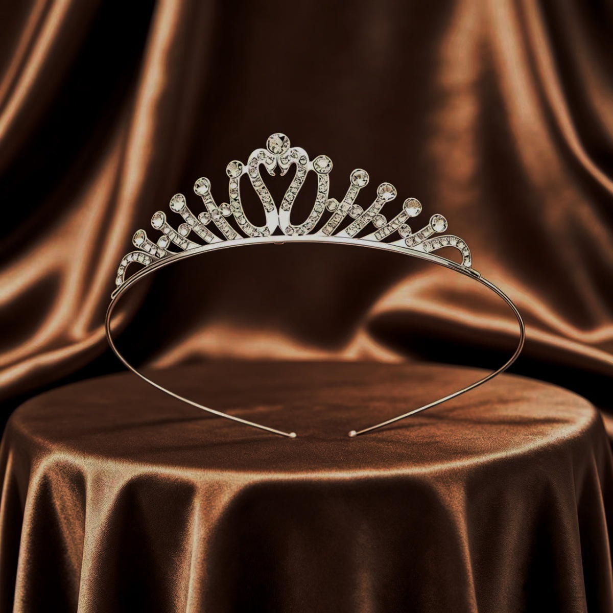 Corona de Cristal para Novia de Aleación y Cristal para Bodas y Fotografía