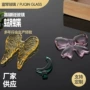 迷你手工粉色玻璃筷托
