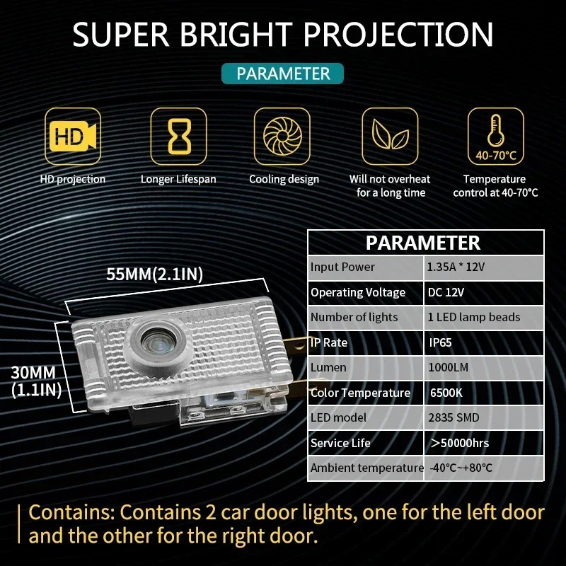 Aplicable a SAAB Range Rover Sport Lámpara de bienvenida especial LED lámpara de proyección lámpara láser de puerta modificada image 4