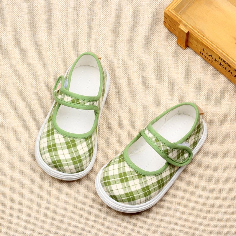 绿格宝宝儿童手工千层底布鞋老北京女童中国风学步鞋纯棉文艺