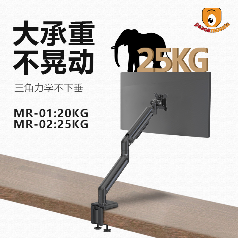 Heavy-Duty Medical Monitor Stand with a Large Load Capacity of 25kg, Desk Clamp Cantilever Computer Stand, Can Be Suspended with a Robotic Arm
