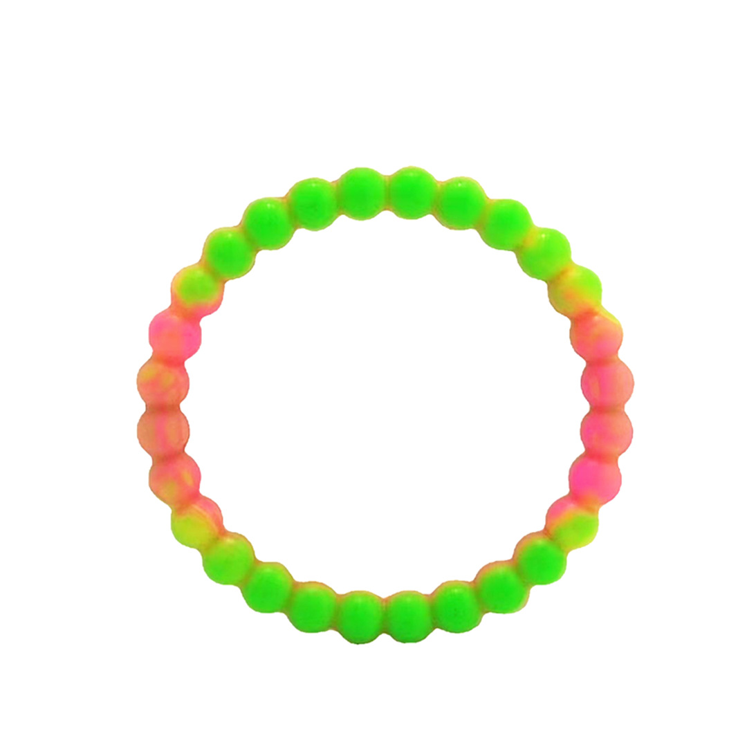 Fabricante mayorista de pulseras de cuentas de silicona, joyería versátil transparente de colores mixtos para parejas, pulseras de cuentas, un imprescindible para parejas.