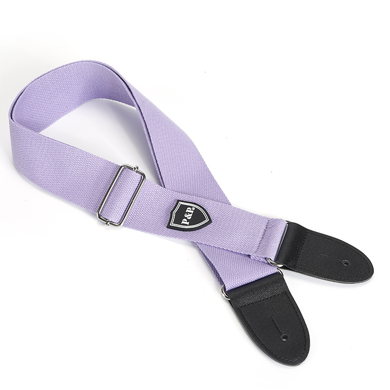 Himno PP correa de la guitarra de algodón Púrpura Amarillo Rojo Verde Cielo Azul Agua Azul correa de la guitarra popular