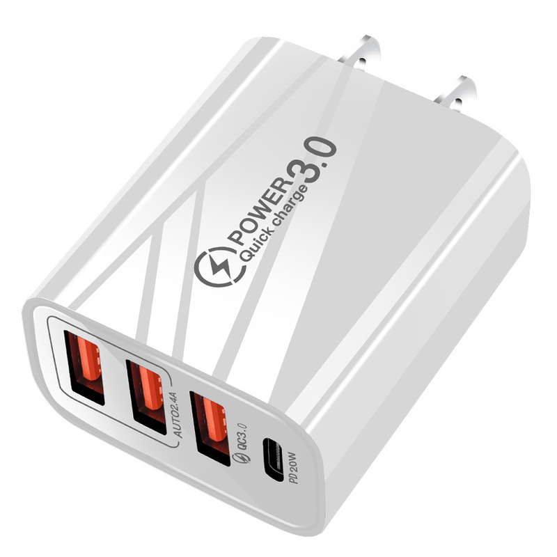 Travel charger US regulations European regulations British Regulations 3USB + Type-C charging head 3USB + PD multi-phone adapter