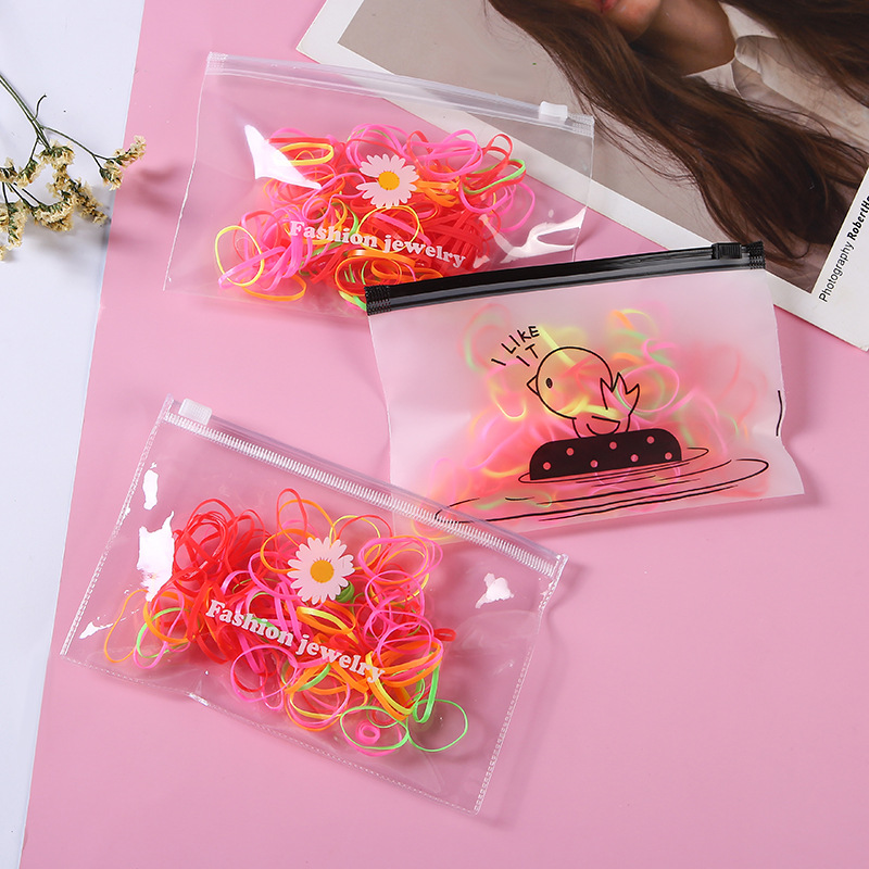 Cartoon Accessory Bag Elastic Underwear Socks Packaging Bag Thick PE Bag Self-Sealing Transparent Frosted PE Bag Manufacturer