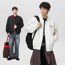 杰克传洋男装美式花卉刺绣夹克外套男女春秋潮牌防水棒球服情侣装