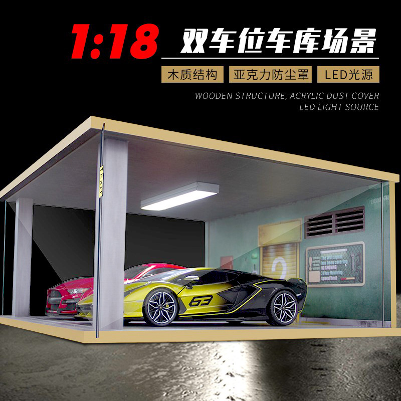 Foreign trade cross-border 1:18 parking lot model scene three-dimensional simulation parking garage display box toy car model storage box
