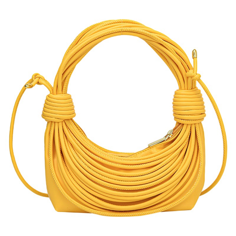 2023 nuevo bolso de mujer transfronterizo Corea del Sur textura de moda bolso de nudo tejido multicolor popular bolso crossbody