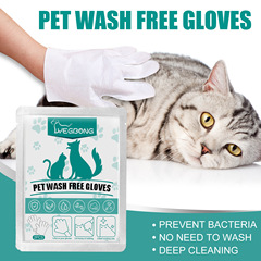 YEGBONG Pet Washless Cleaning Gloves for Dogs and Cats - Bathing, Deodorizing, Odor Removing, Dry Cleaning Gloves
