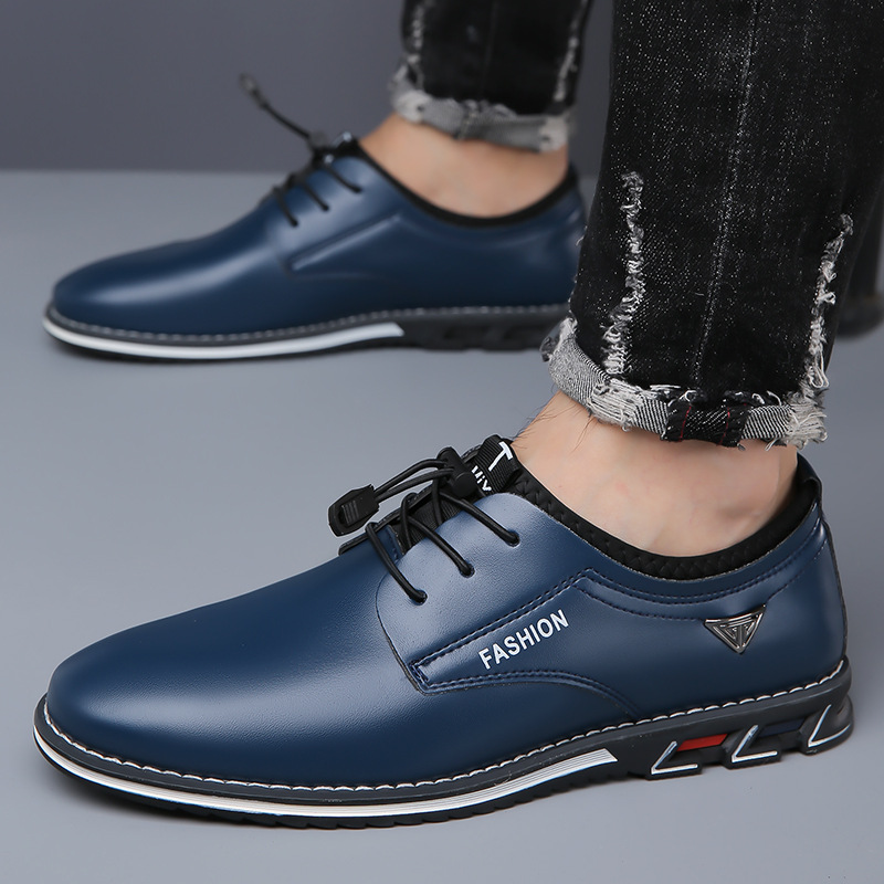 Men Oxford Synthetic Leather Leather Round Toe Office Footgear_voghion.com