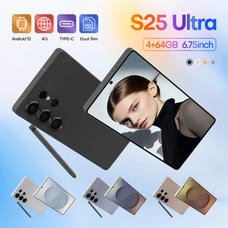 S25Ultra cross-border mobile phone 4G in stock original rubber sleeve 4 64 wireless charging 6.75 inch foreign trade smart phone S25Ultra cross-border mobile phone 4G in stock original rubber sleeve 4 64 wireless charging 6.75 inch foreign trade smart phone