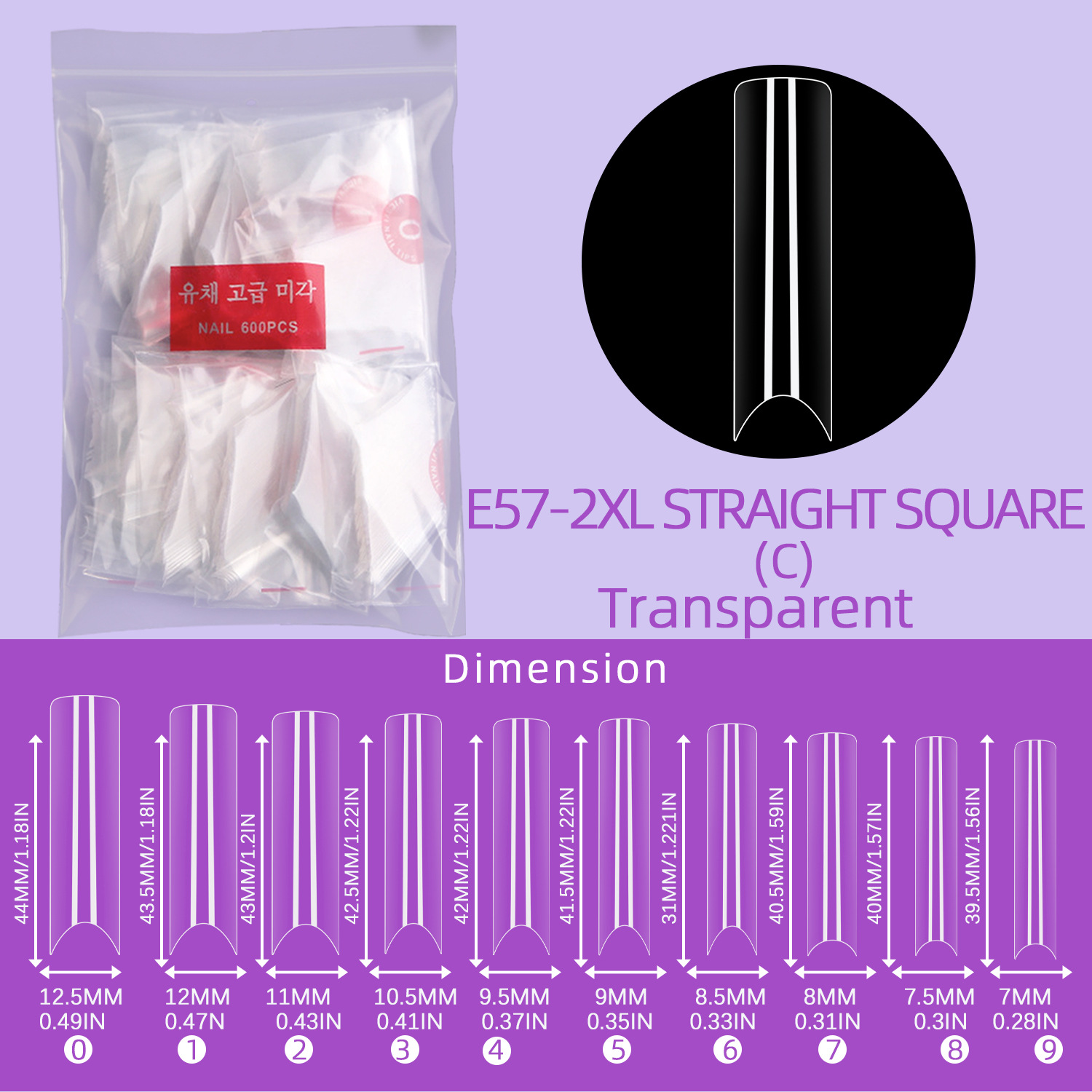 Clavo de tubería de agua XXL 500 piezas transparente