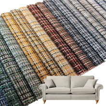 浙江色织格子条纹全涤麻桌布面料抱枕坐垫抱枕套亚麻沙发布料批发