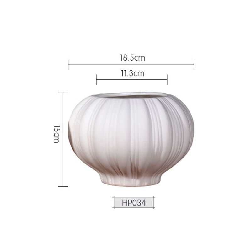 Nórdico de cerámica blanco florero grande creativo simple pasillo modelo sala de estar arte decoraciones adornos