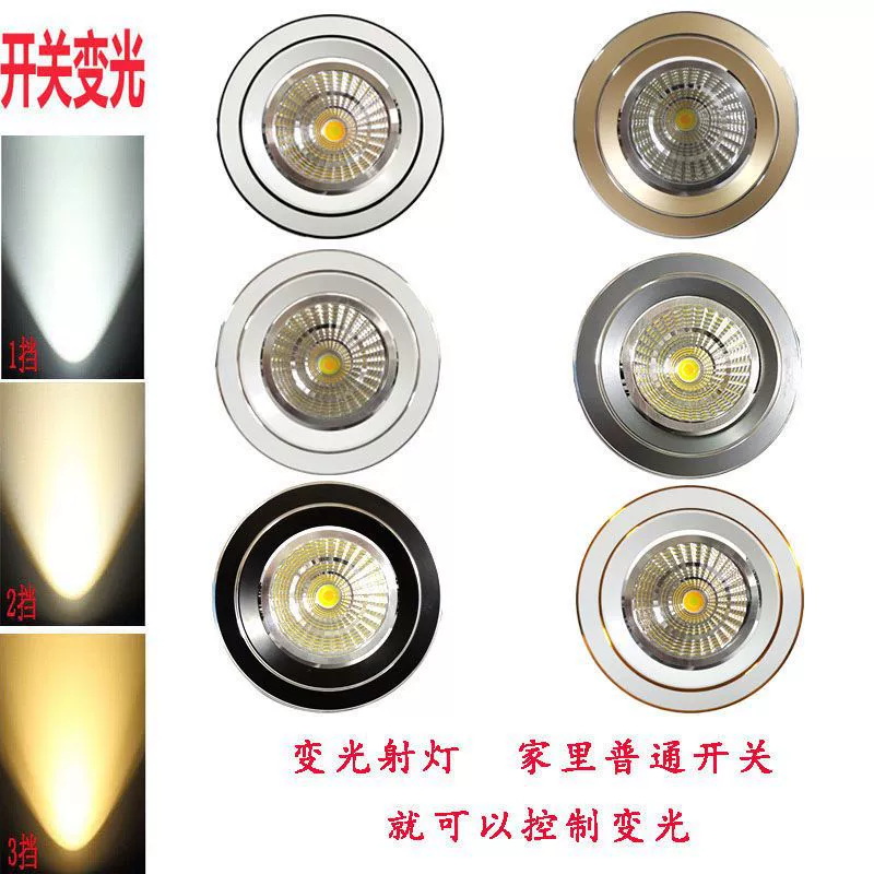 LED lights, adjustable ceiling ceiling light, lamp, three colors, cat's eye