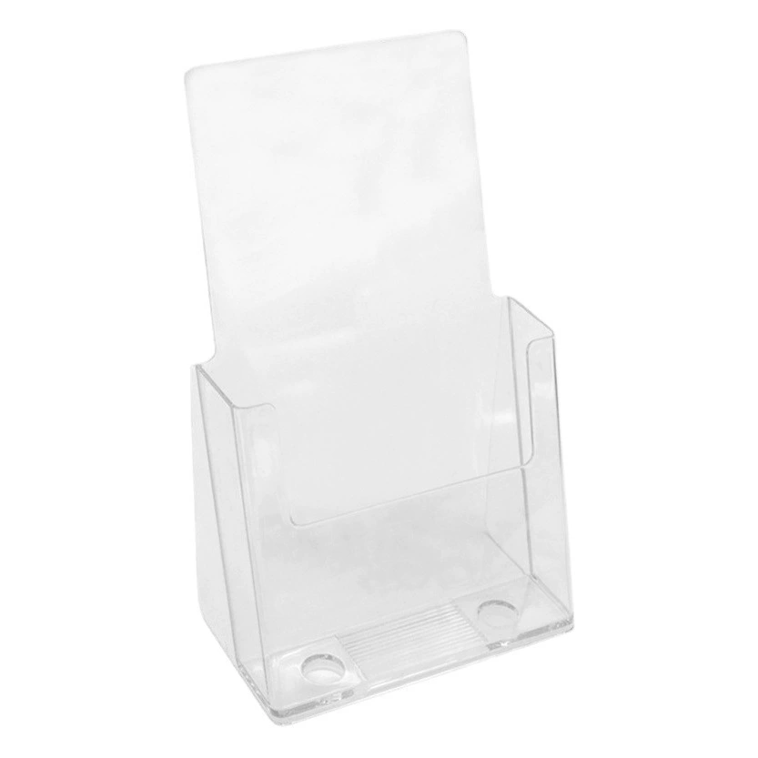 Оптовая подставка из органического стекла, полка для флаеров A6, однослойная прозрачная акриловая складывающаяся втрое полка для файлов