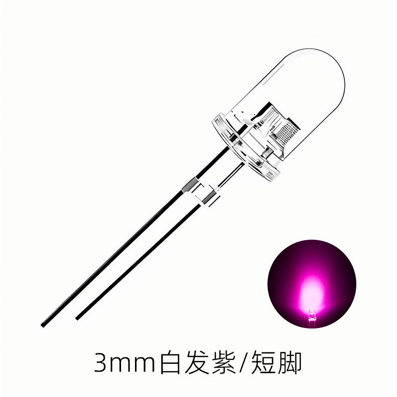 高光効率f 3mm電球LED表示灯看板パッチLED発光ダイオード直挿式f 3mm電球|undefined