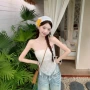 蕾丝外穿小众无袖背心